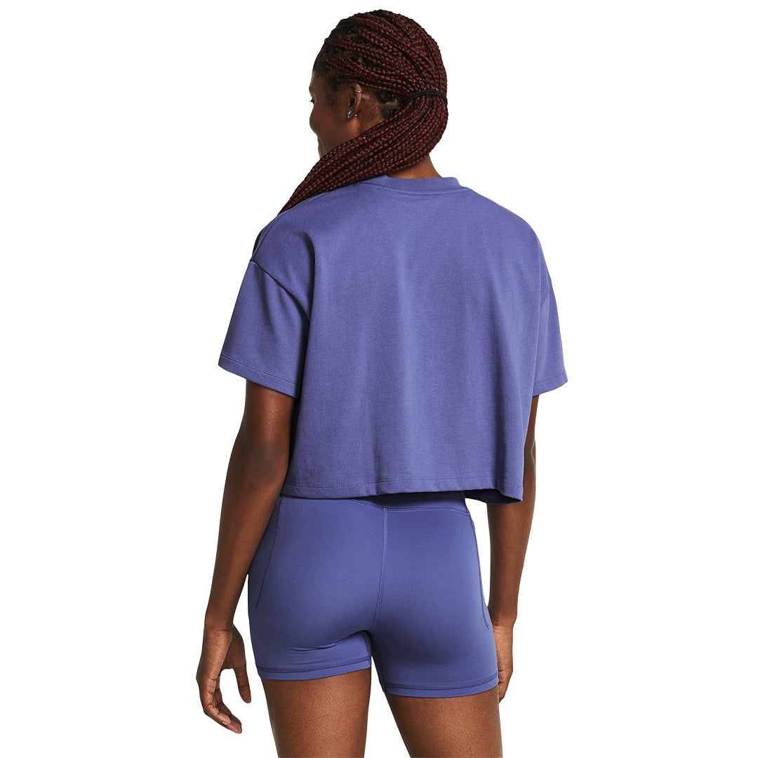 UA Women Heavy Weight  Scripted Wordmark Crop Short Sleeve | 1383050