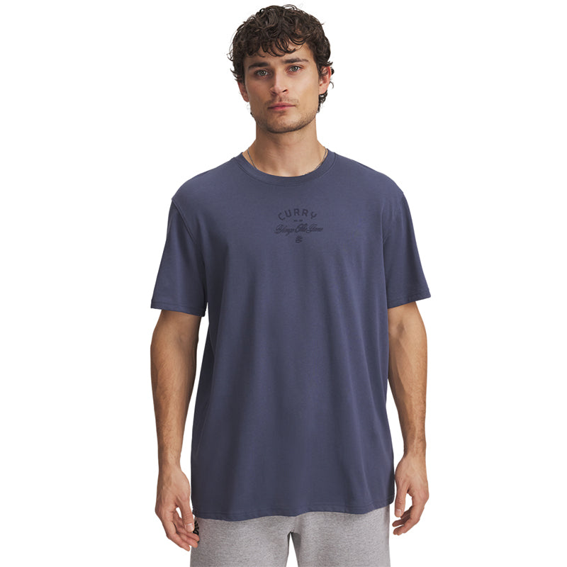 UA Men Curry Heavyweight Verbiage T-shirt 2 | 1390405