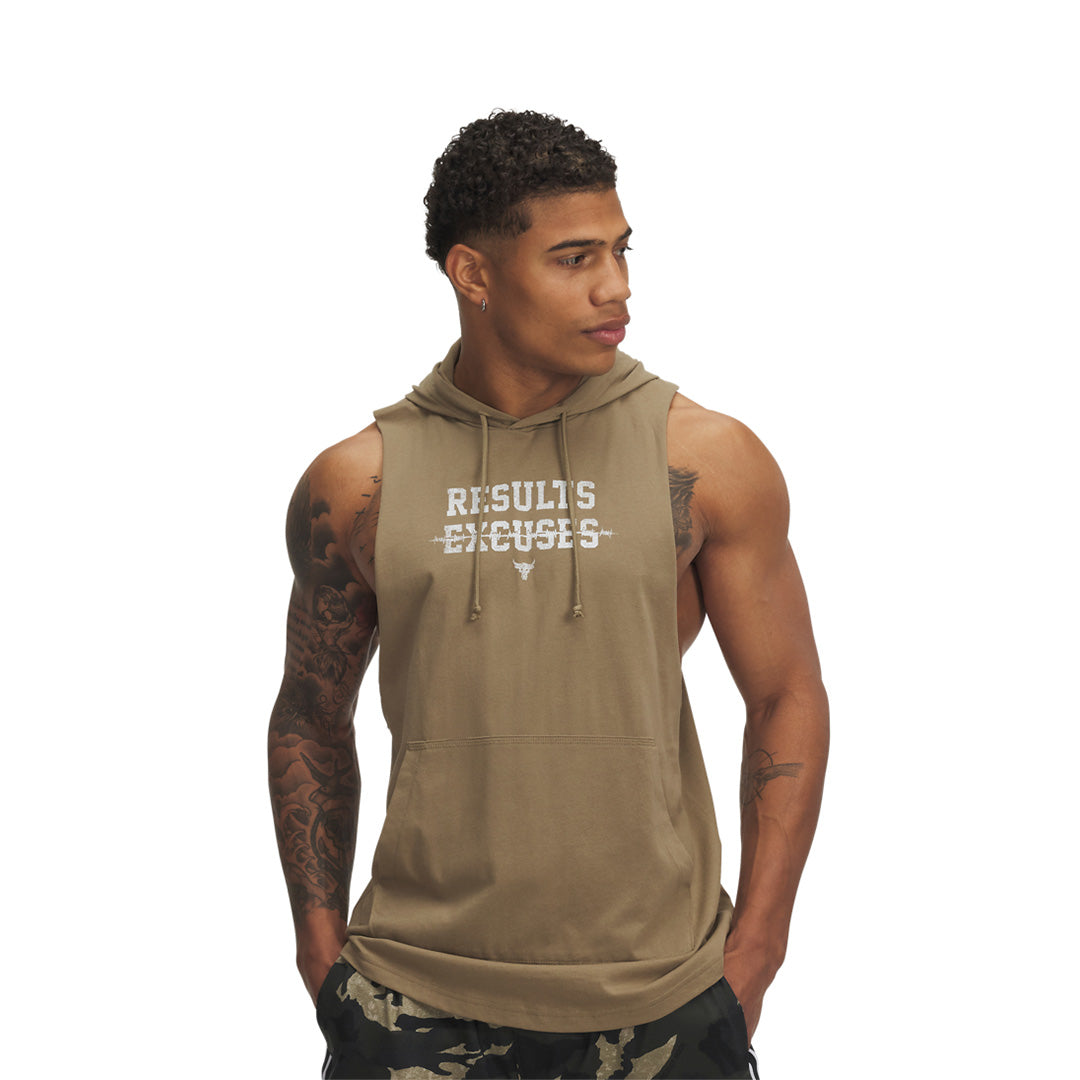 UA Men Project Rock Wire Sleeveless Hoodie 1389986