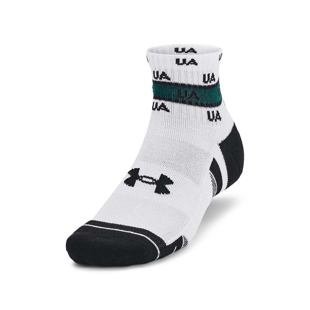 Boys Under Armour Socks UA Perf Cotton Nov 2pk Qtr 1379533