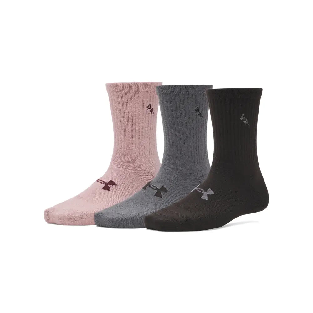 UA Women Essential Nv 3-Pack Mid Crew Socks | 1382942