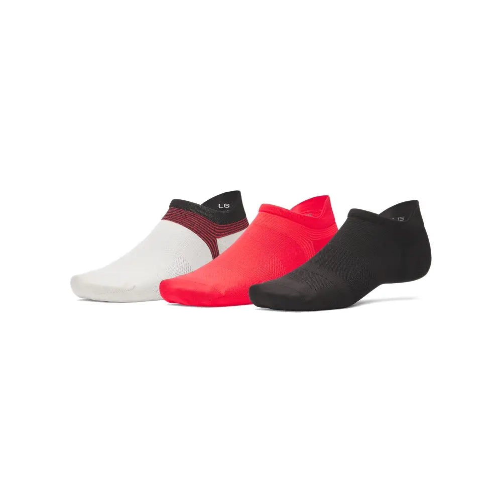 UA Unisex ArmourDry Run Lite 3 Pair No Show Tab Socks | 1386237