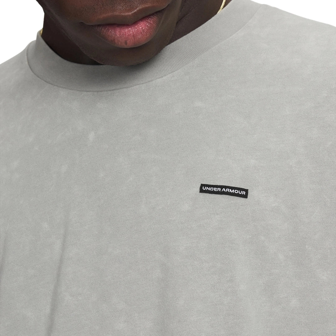 UA Men Heavyweight Oversized Logo Wash Short Sleeve | 1389147