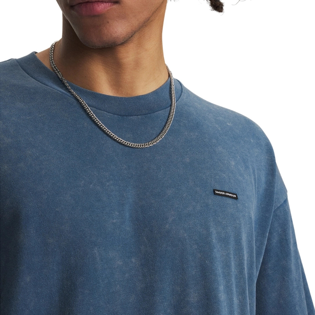 UA Men Heavyweight Oversized Logo Wash Short Sleeve | 1389147