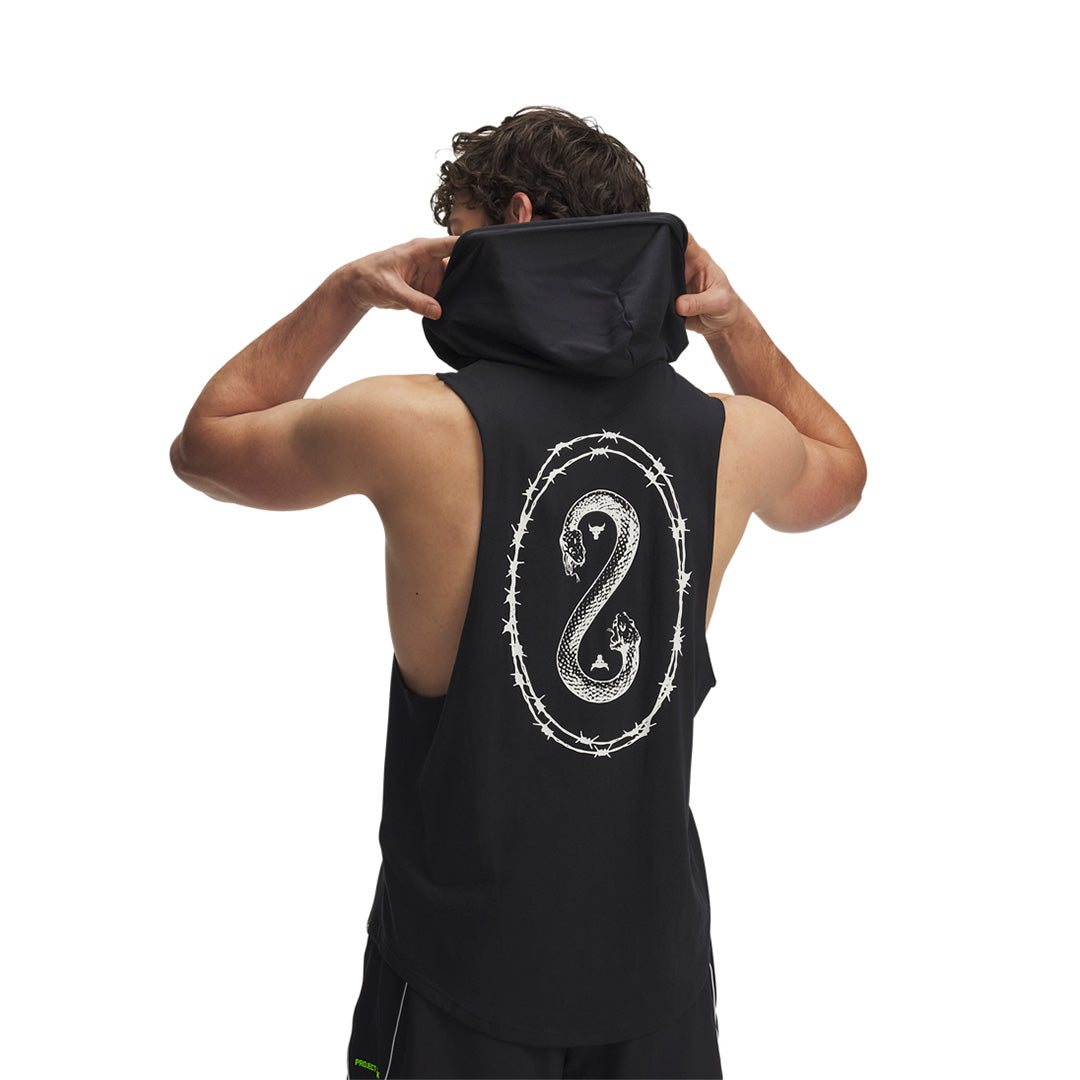 UA Men Project Rock Snake Sleeveless Hoodie 1389987