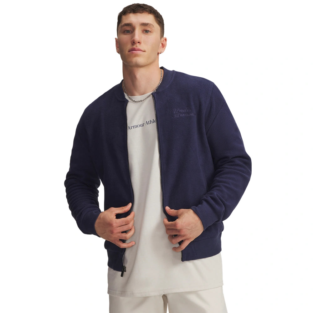 UA Men Icon Rev Terry Varsity Jacket | 6003938