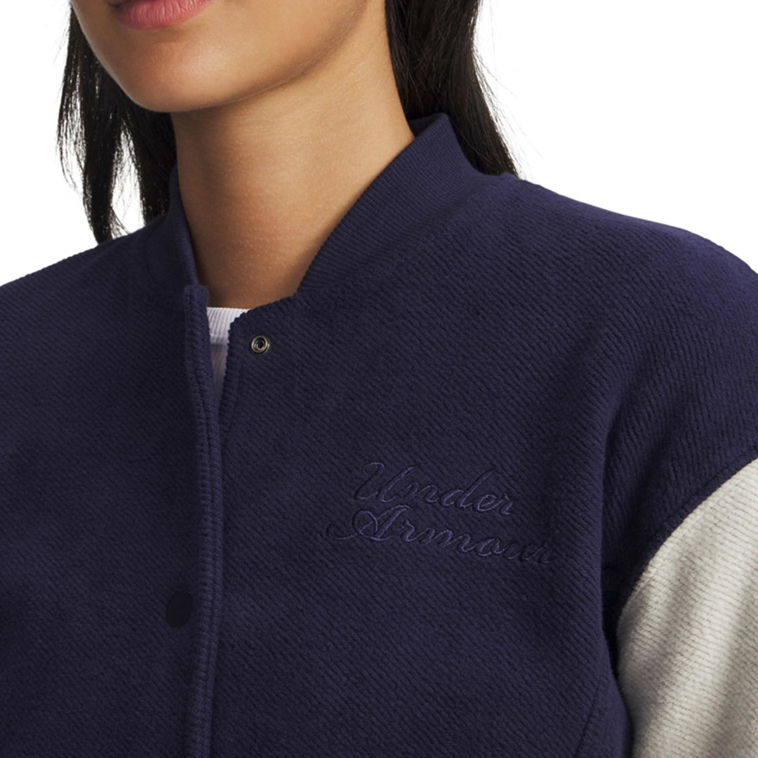 UA Women Icon Terry Varsity Jacket | 6007032